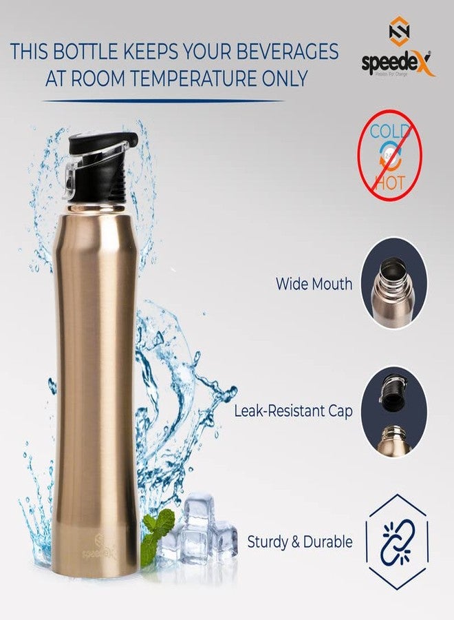 Speedex Stainless Steel Water Bottle 1 Litre, Leakproof Flipper Cap 1 Ltr, Copper Gold, Bottles 1+ Litre for School, Gym, Office, Boys, Girls, Men, Women, Kids, Fridge 1Ltr - 1000 ml - Set of 2 - Image 5
